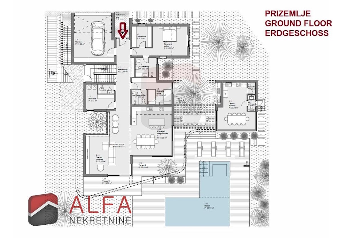 Croazia, Vodice – Imponente villa con piscina, garage e vista sul mare aperto