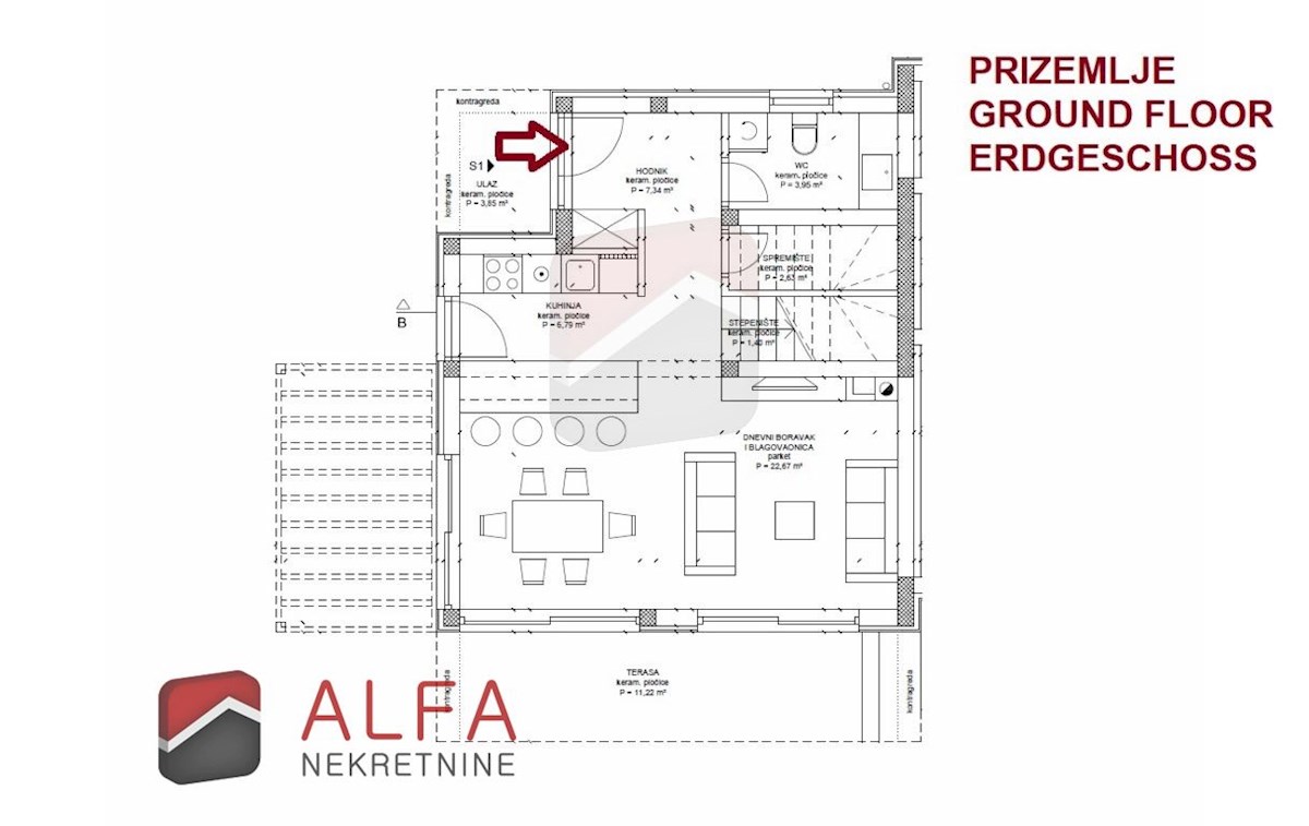 Croazia, Vodice, nuova casa bifamiliare completamente arredata in vendita, con piscina