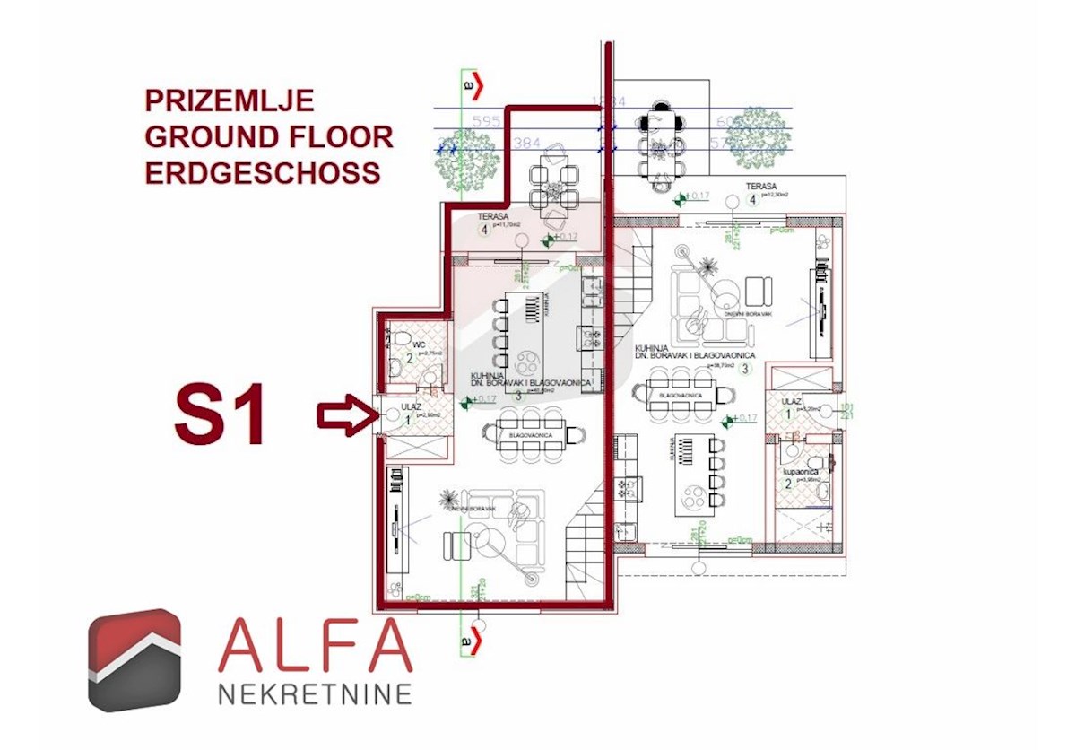 Croazia, Vodice – nuova casa bifamiliare su due piani in vendita con giardino privato