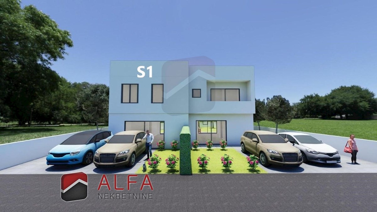 Croazia, Vodice – nuova casa bifamiliare su due piani in vendita con giardino privato