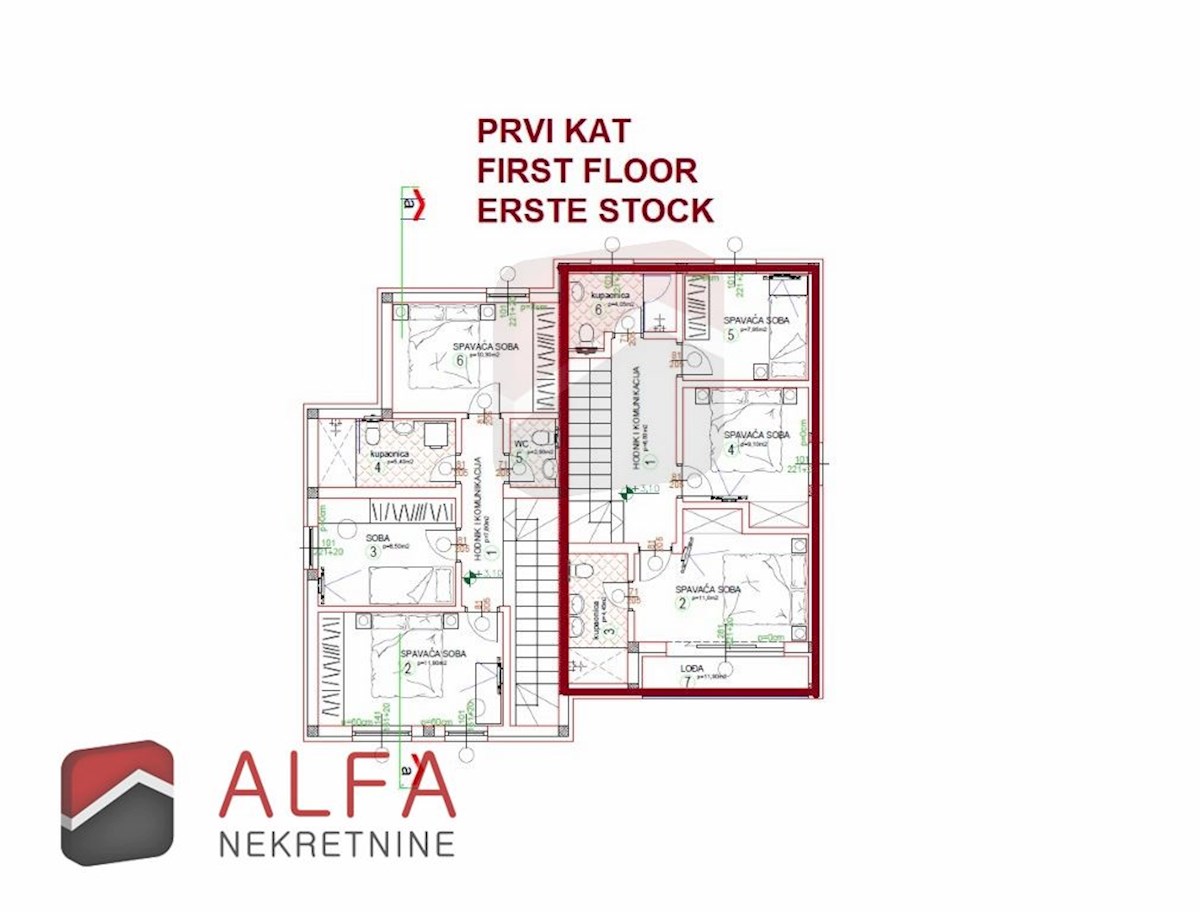 Croazia, Vodice – nuova casa bifamiliare su due piani in vendita con giardino privato