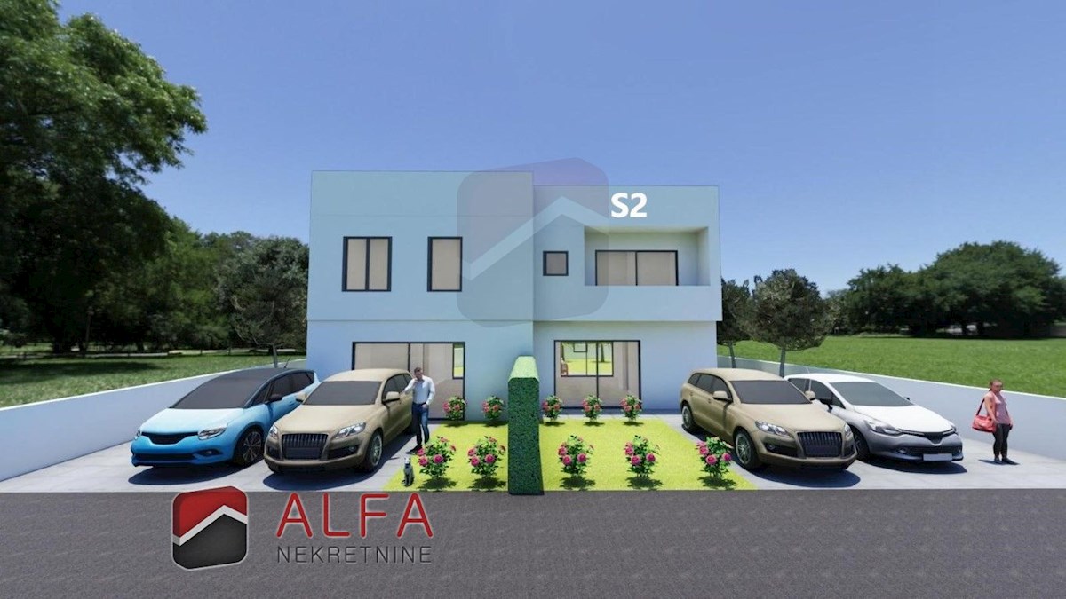 Croazia, Vodice – nuova casa bifamiliare su due piani in vendita con giardino privato