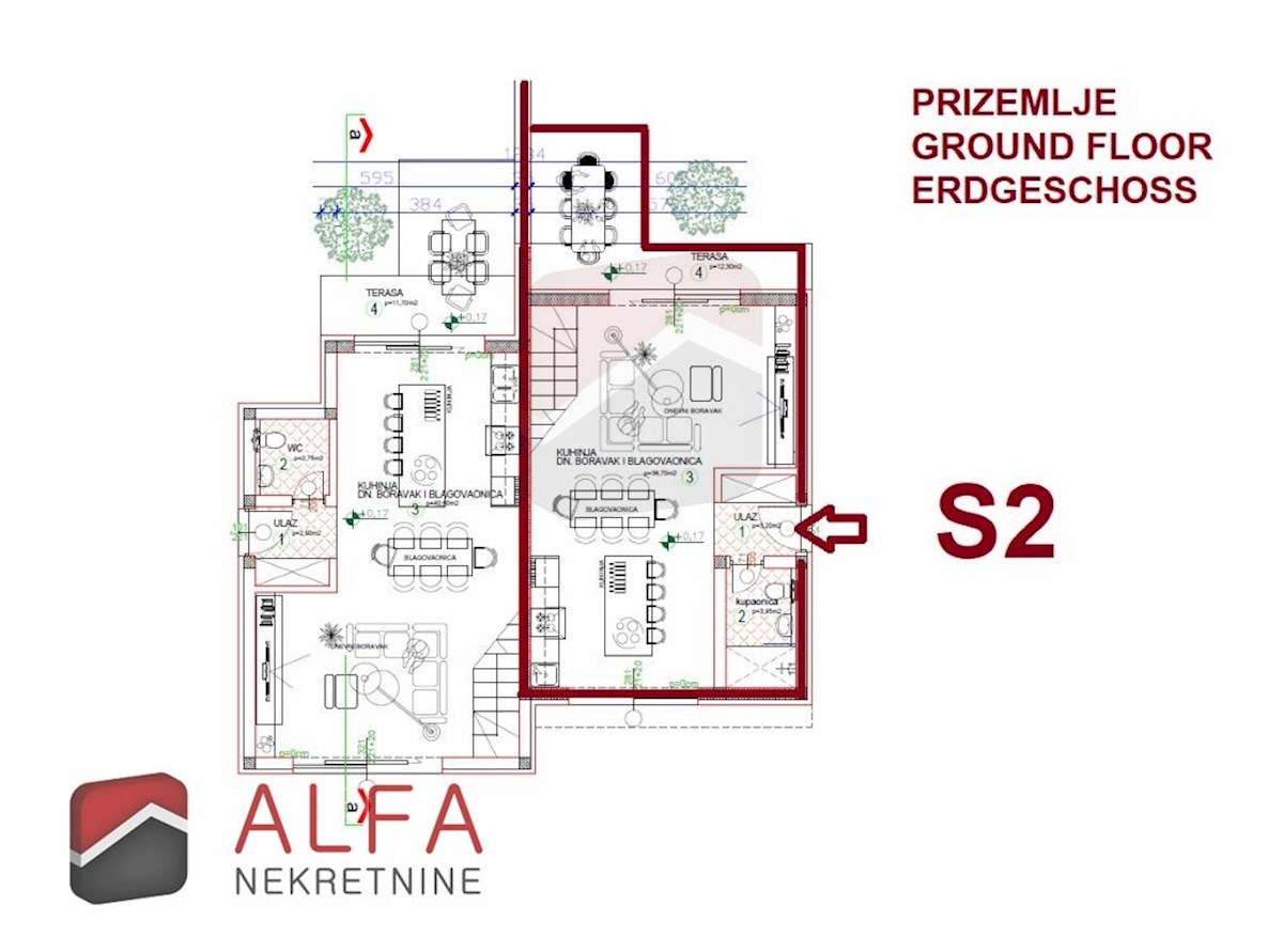 Croazia, Vodice – nuova casa bifamiliare su due piani in vendita con giardino privato