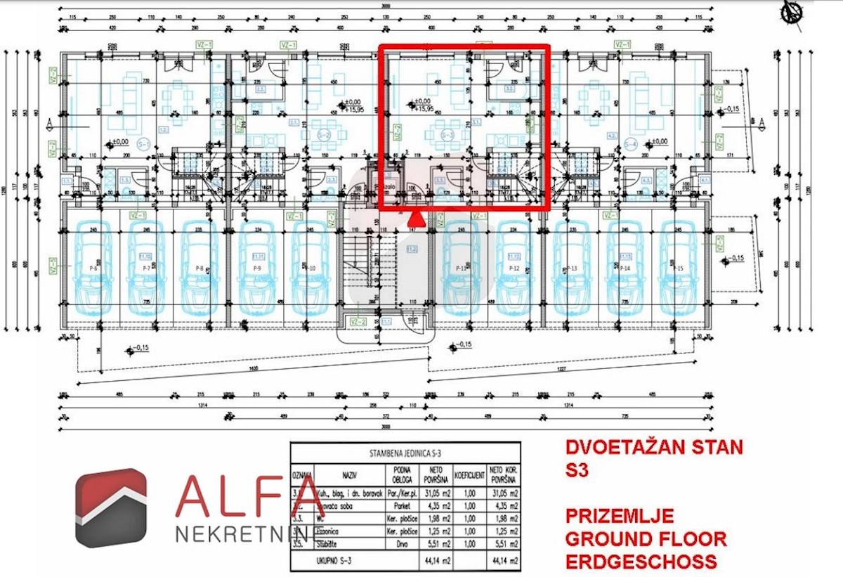 Croazia, Vodice, ATTRAENTE, nuovo appartamento su due piani in vendita, con giardino, a 300 m dal mare