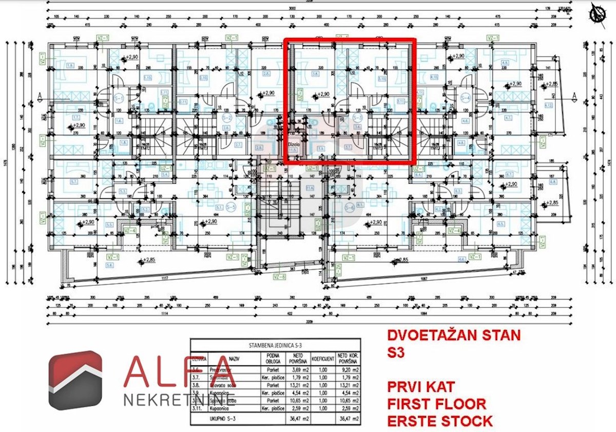 Croazia, Vodice, ATTRAENTE, nuovo appartamento su due piani in vendita, con giardino, a 300 m dal mare