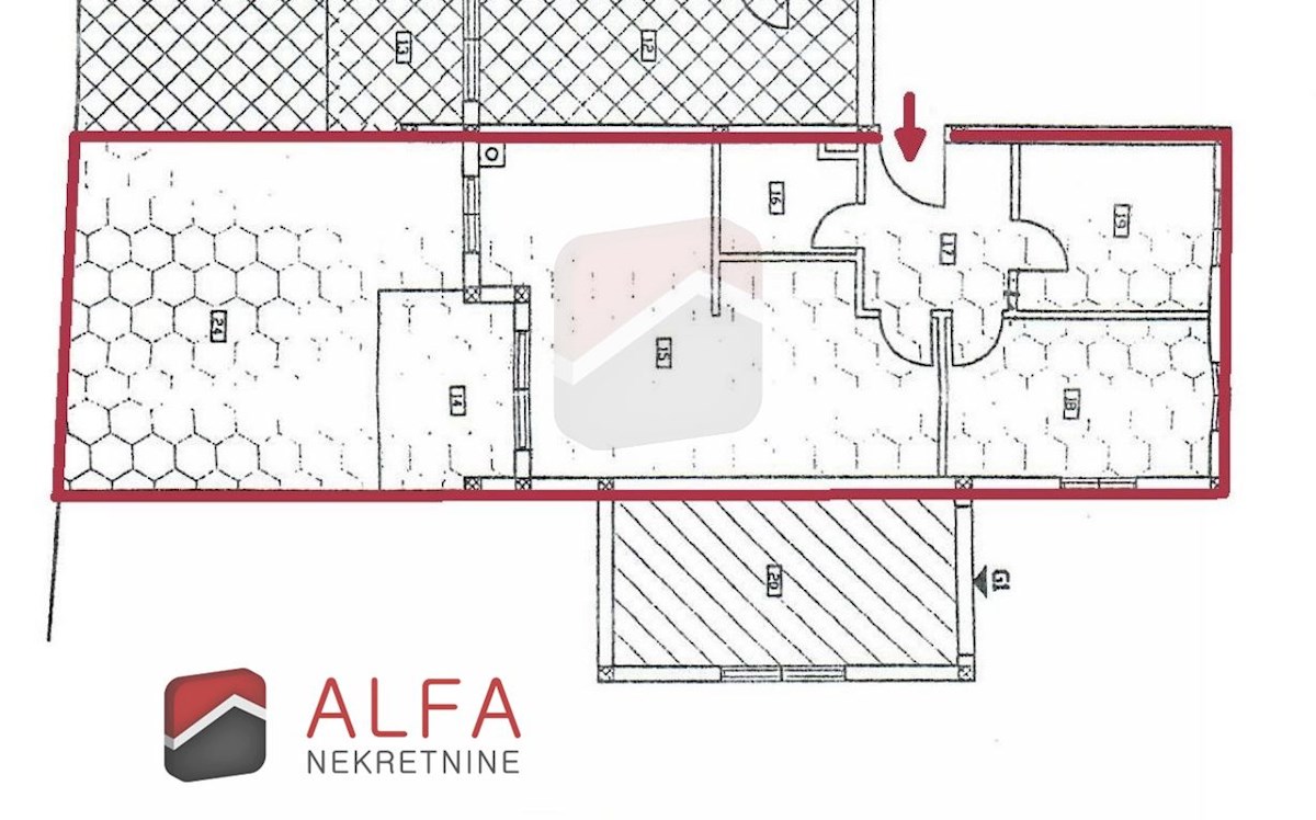 Croazia, Vodice, appartamento al piano terra con giardino e piscina in comune in vendita