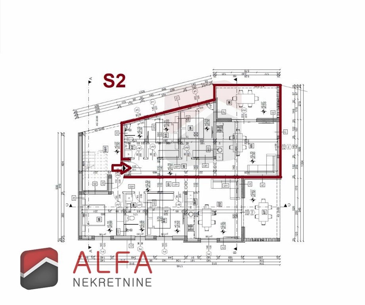 Croazia, Vodice, nuova costruzione, appartamento in vendita con due camere da letto, piano terra, giardino
