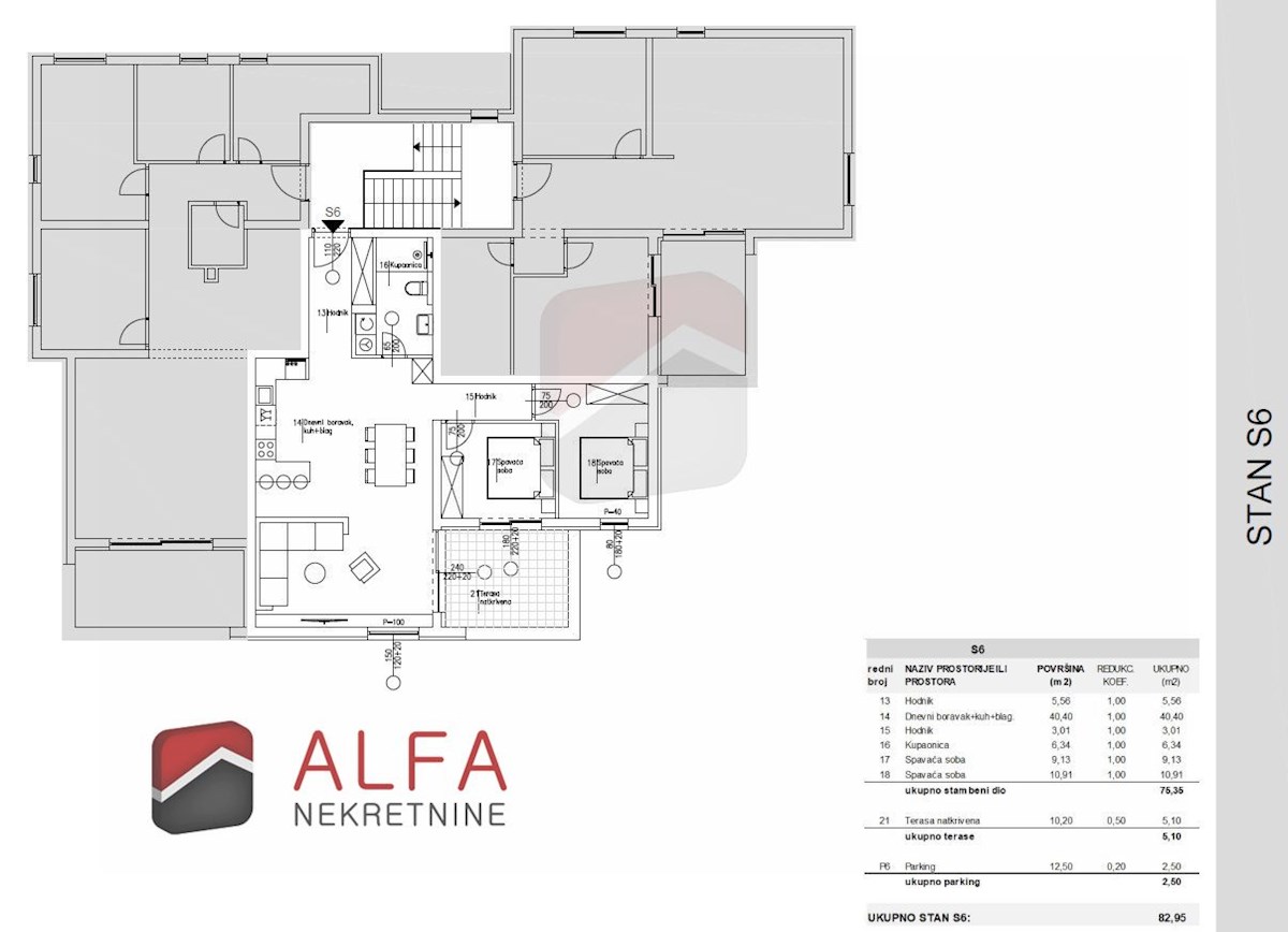 Croazia, Vodice, nuovo appartamento con due camere da letto in vendita, primo piano
