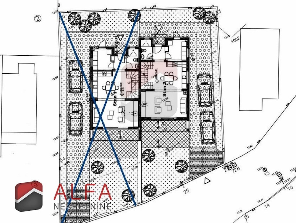 Croazia, Tribunj, in vendita è una nuova casa bifamiliare moderna con piscina e vista mare