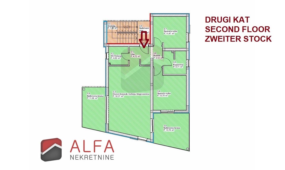 Croazia, Vodice – nuovo appartamento confortevole in vendita, secondo piano, riscaldamento a pavimento