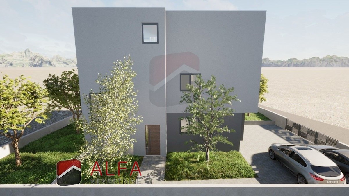 Vodice, nuova costruzione, appartamento con due camere da letto in vendita, piano terra, giardino