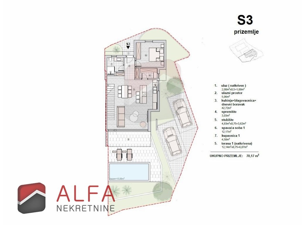 Croazia, Vodice – nuova costruzione, appartamento su tre livelli in vendita, piscina, giardino, vista mare