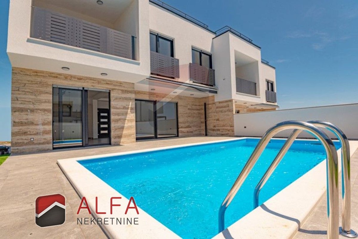 Croatia, Vodice, for sale is new modern semi-detached house with pool