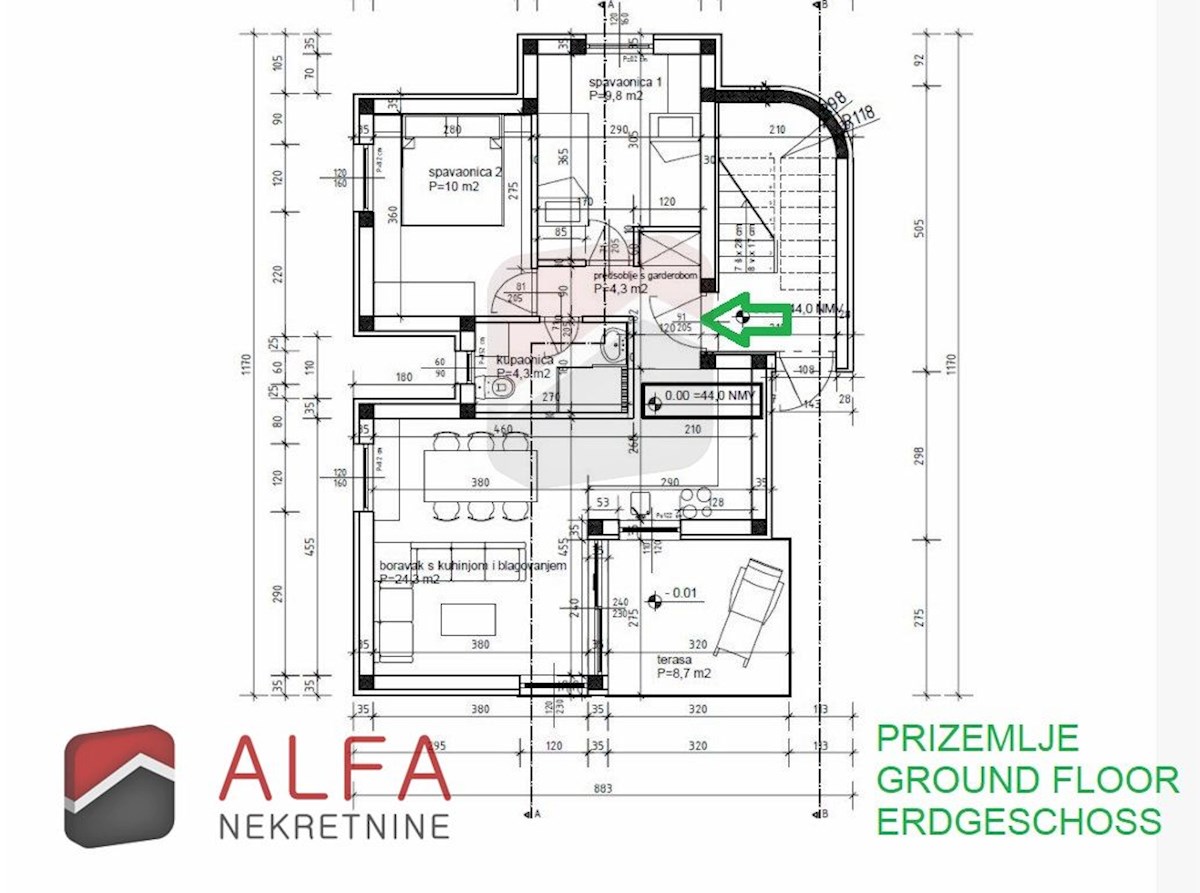 Croazia, Vodice, terreno edificabile in vendita con permesso di costruzione