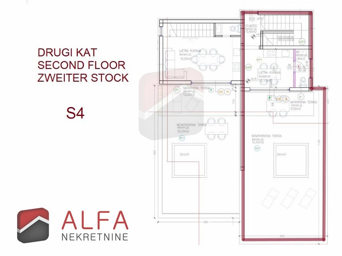 Croazia, Vodice, nuova costruzione, appartamento duplex in vendita con ampia terrazza e vista mare