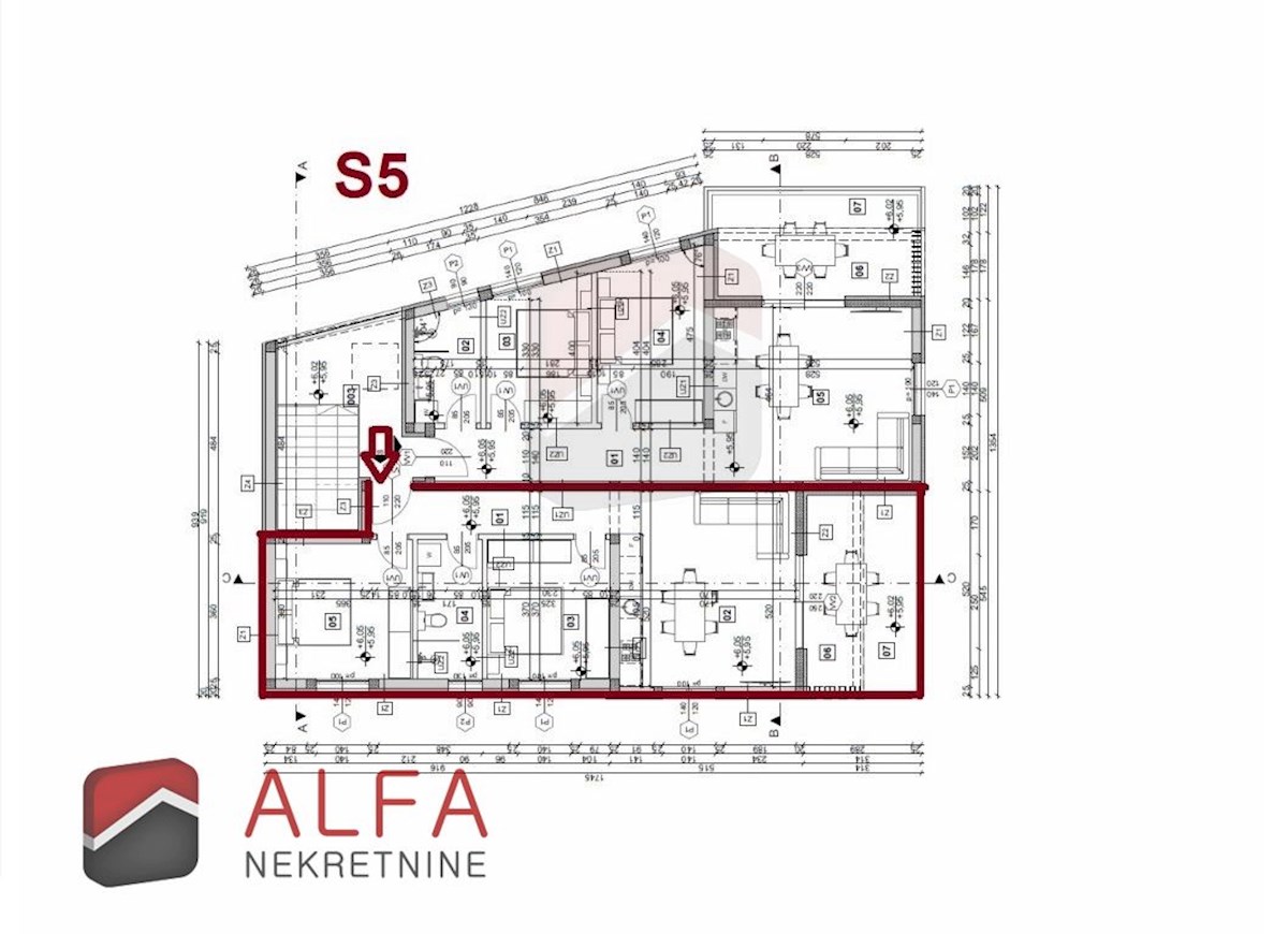 Croazia, Vodice, nuova costruzione, appartamento in vendita con due camere da letto, secondo piano