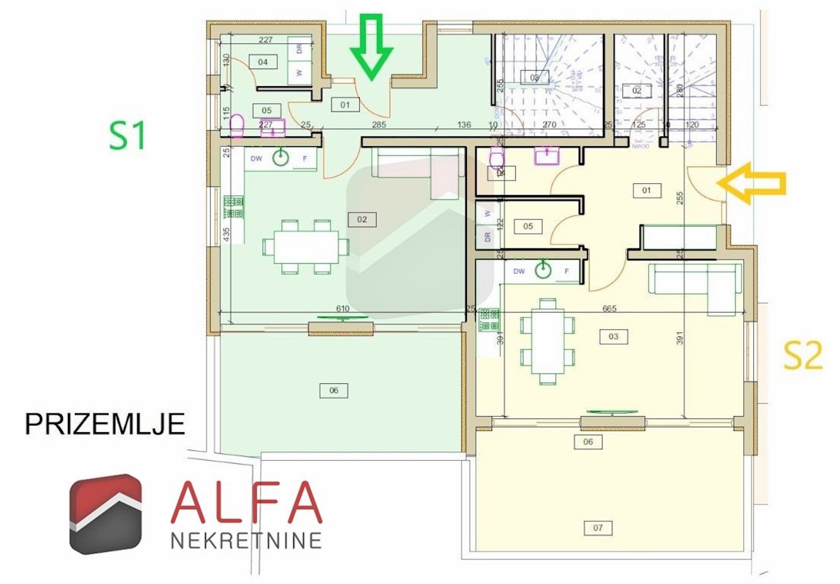 Croazia, Vodice, Srima, nuova casa bifamiliare arredata in vendita, vicino al mare