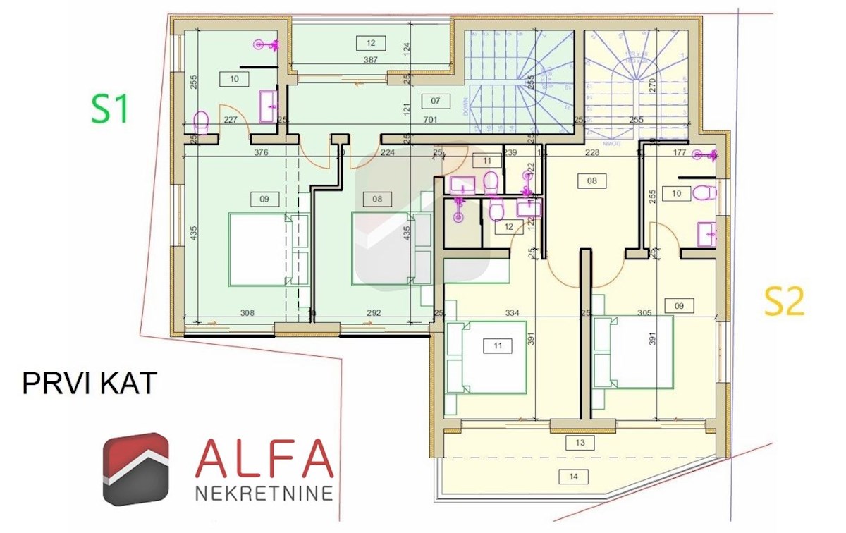 Croazia, Vodice, Srima, nuova casa bifamiliare arredata in vendita, vicino al mare