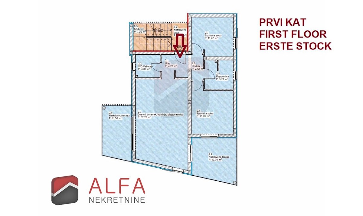 Croazia, Vodice – nuovo appartamento confortevole in vendita, primo piano, riscaldamento a pavimento