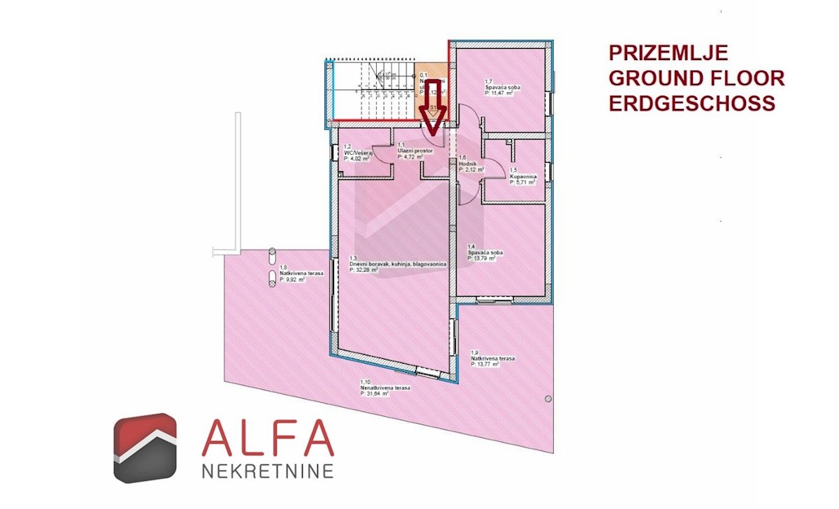 Croazia, Vodice – nuovo appartamento confortevole in vendita, piano terra, giardino, riscaldamento a pavimento