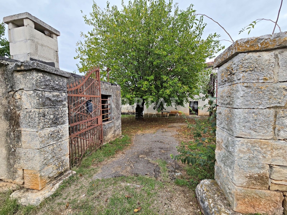 Rovigno, dintorni, vecchia casa in pietra con ampio giardino