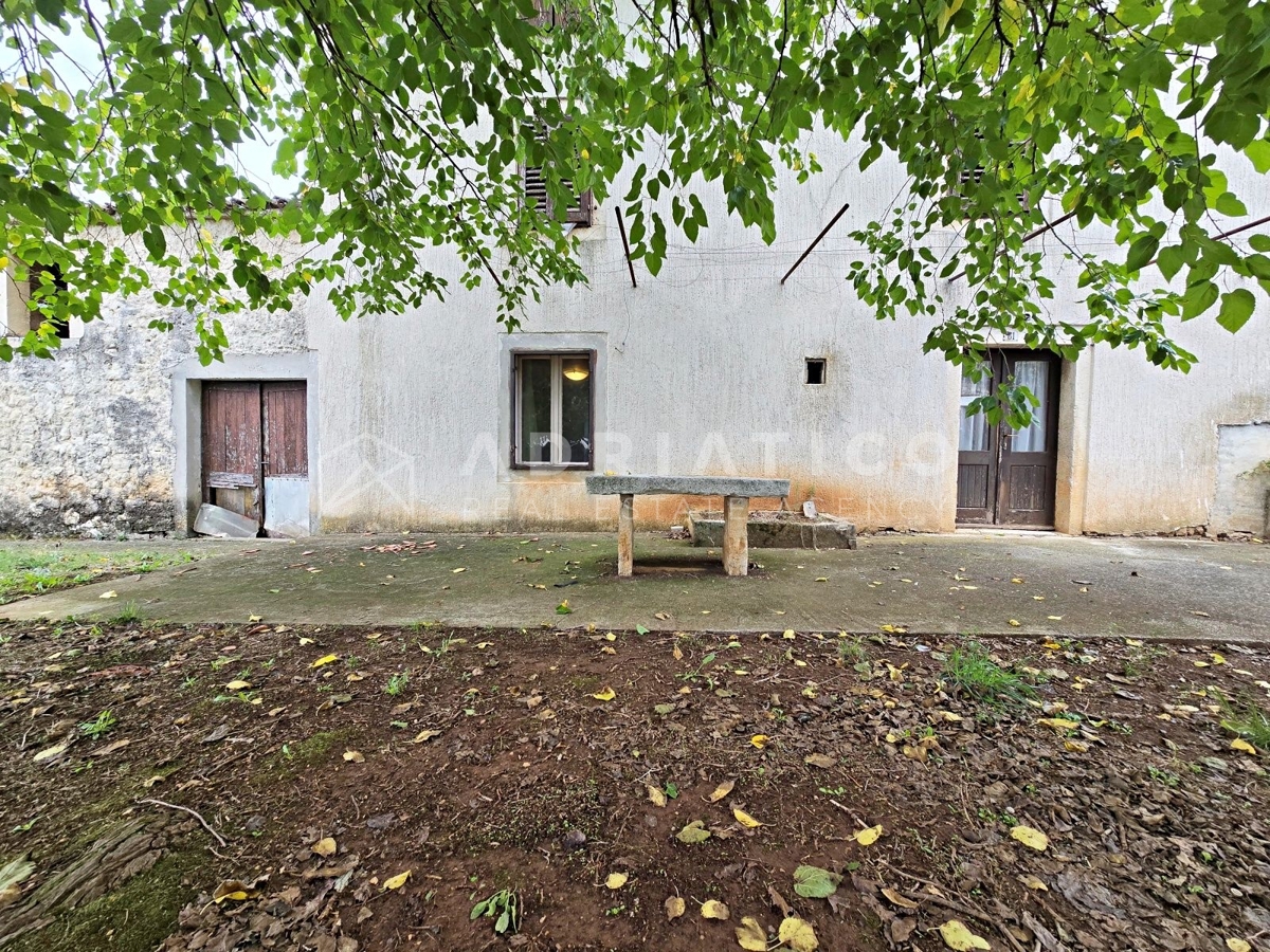 Rovigno, dintorni, vecchia casa in pietra con ampio giardino