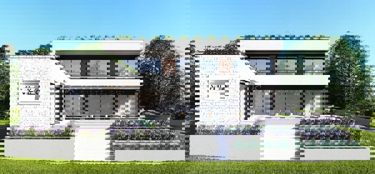 Parenzo, Kaštelir, spaziosa villa con vista e ampio giardino