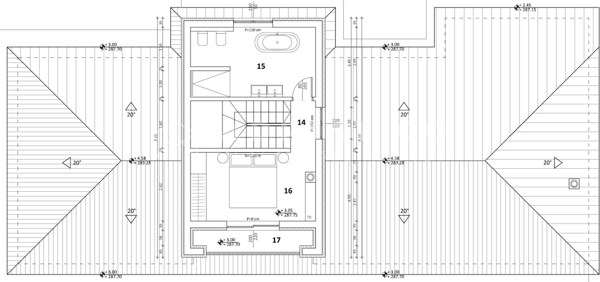 Kanfanar, villa moderna con piscina + monolocale