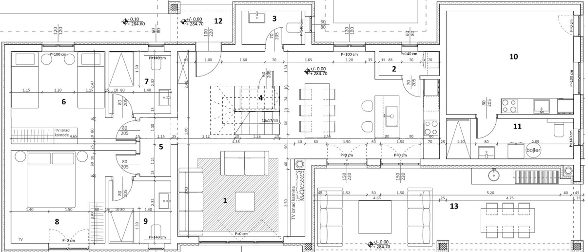 Kanfanar, villa moderna con piscina + monolocale