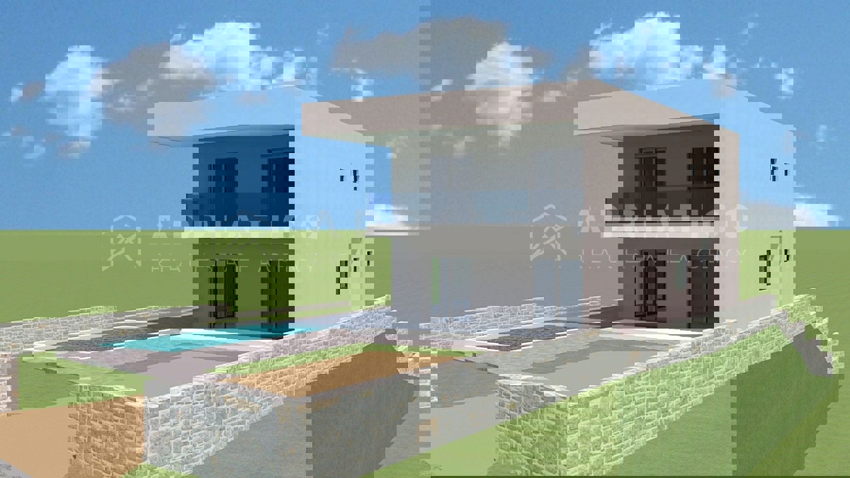 Rovigno,dintorni, casa indipendente con piscina in fase di costruzione