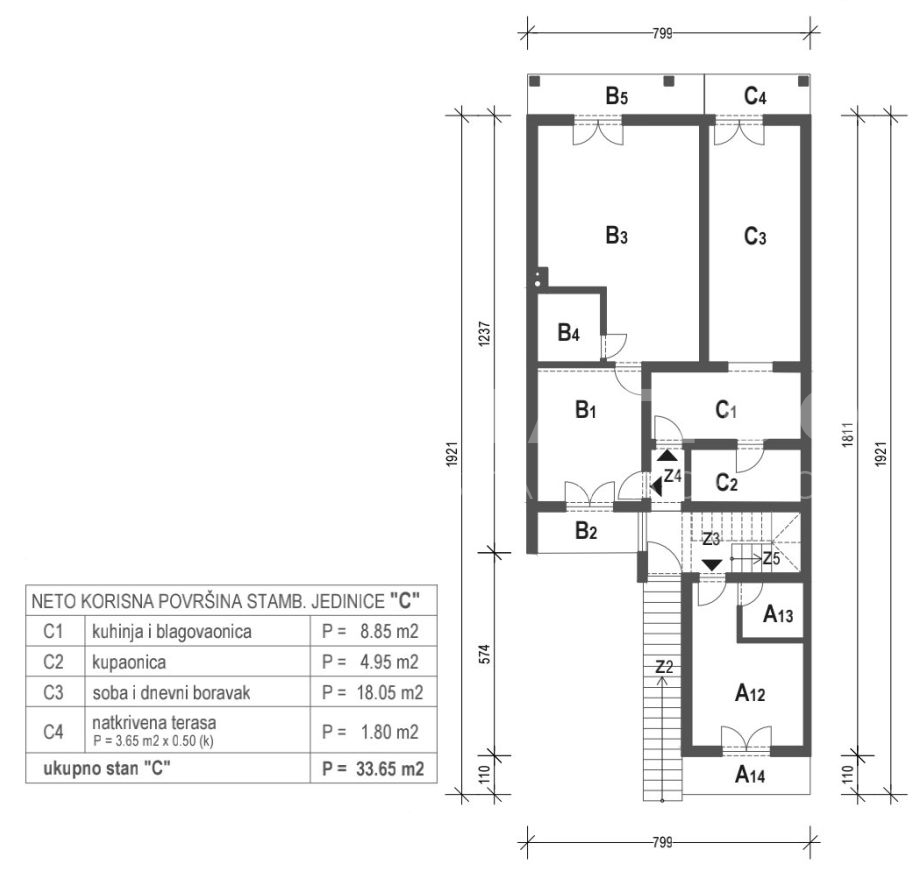 Rovigno, monolocale/appartamento in ottima posizione