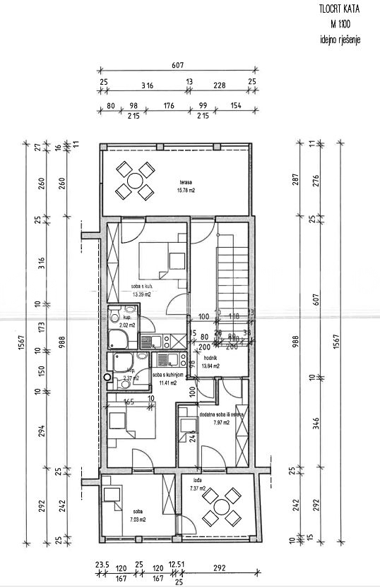 Rovigno, palazzina condominiale 600 metri dal mare