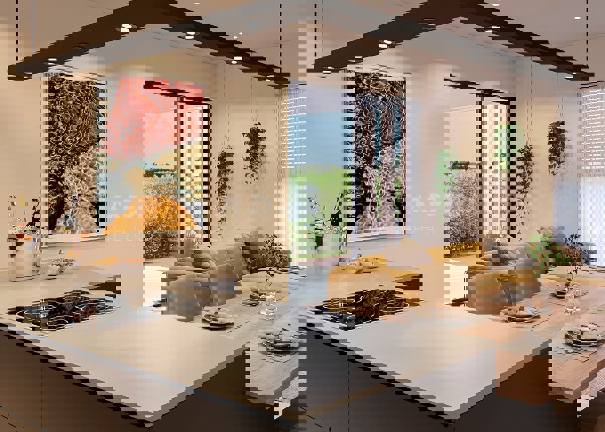 Rovigno, nuova costruzione – appartamento con giardino e piscina