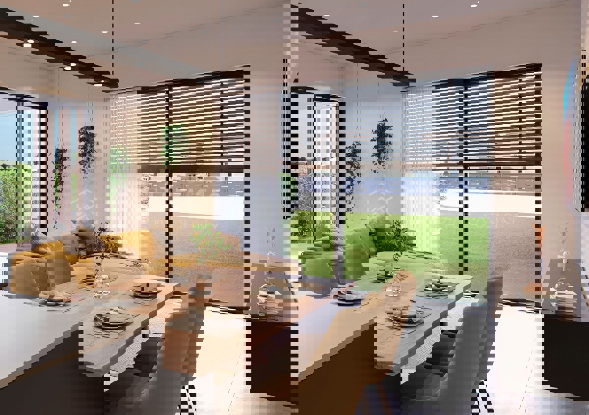 Rovigno, nuova costruzione – appartamento con giardino e piscina