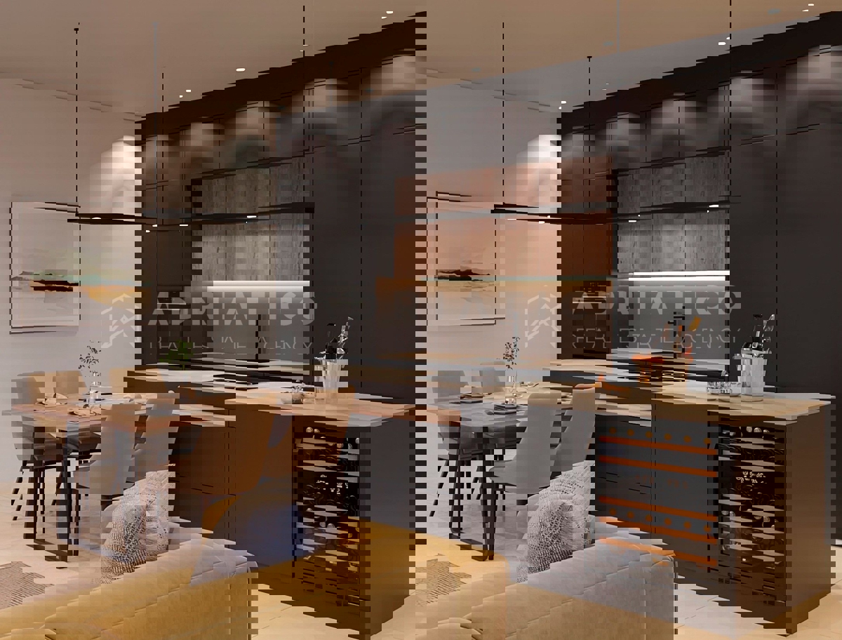 Rovigno, nuova costruzione – appartamento con giardino e piscina