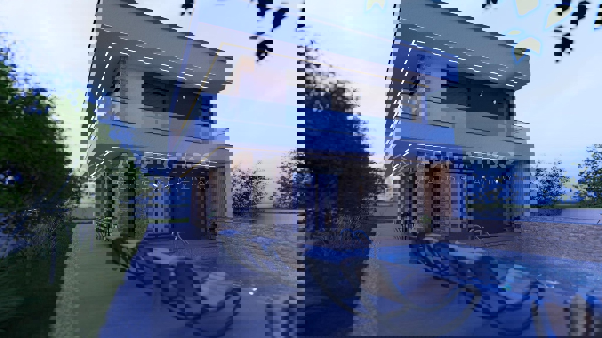 Kanfanar, villa con vista mare, in costruzione