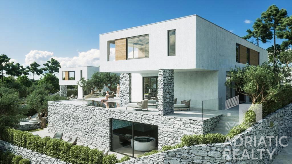 Vodice, villa moderna con wellness e vista panoramica sul mare