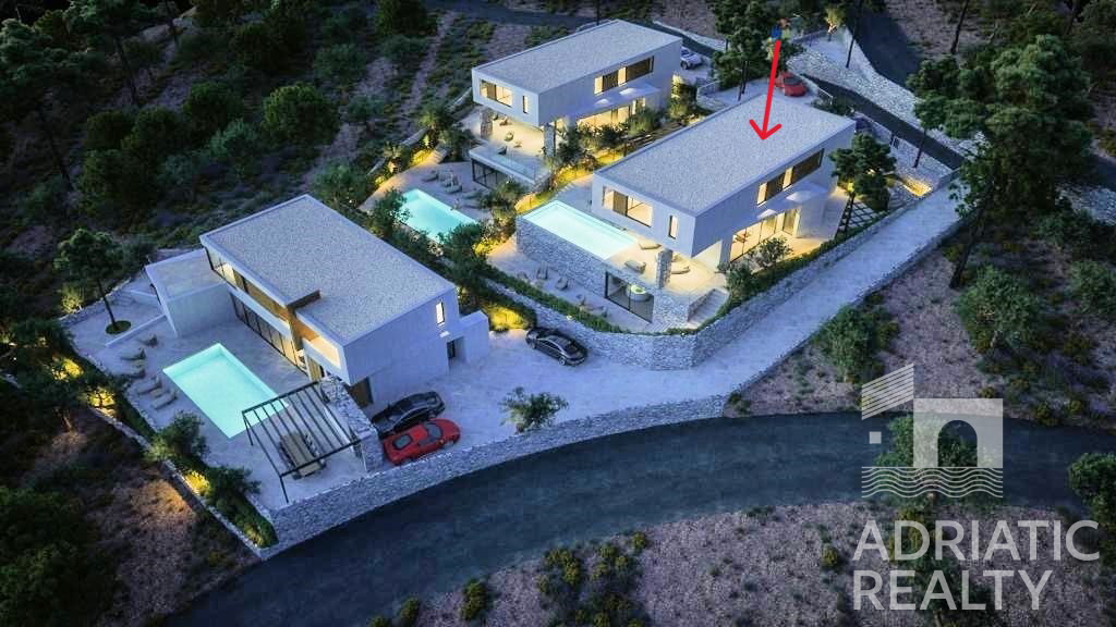 Vodice, villa moderna con wellness e vista panoramica sul mare