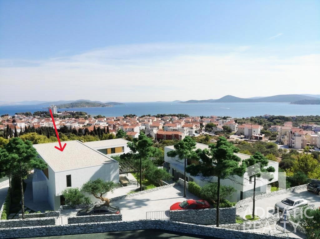 Vodice, villa moderna con wellness e vista panoramica sul mare