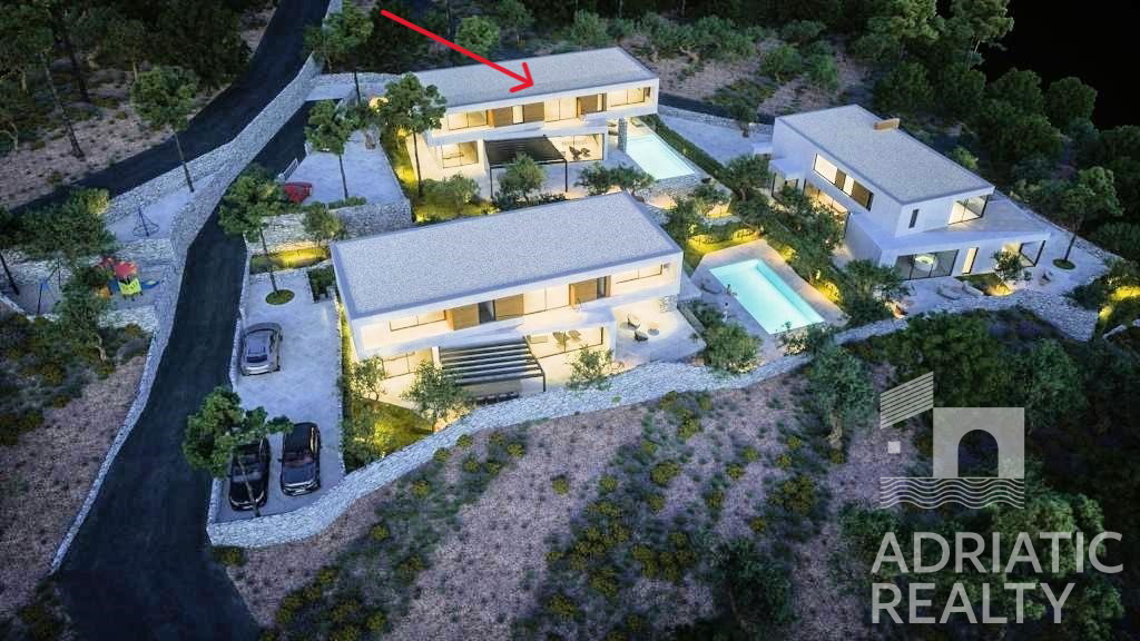 Vodice, villa moderna con wellness e vista panoramica sul mare