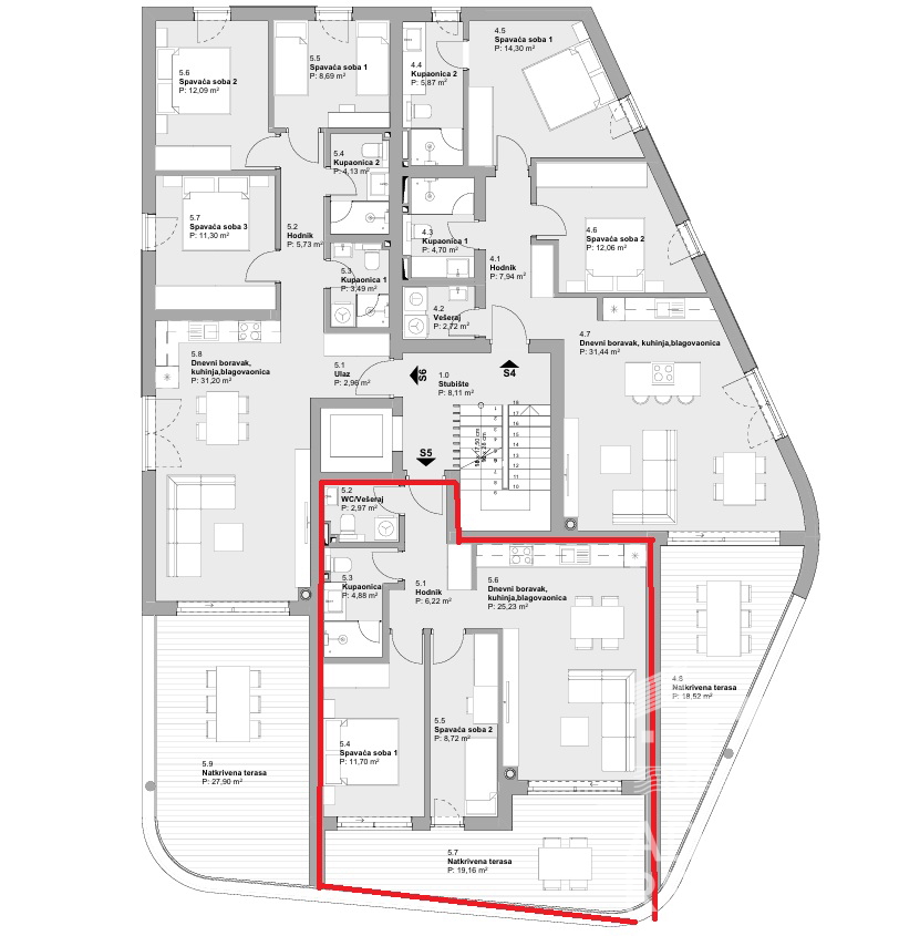 Vodice, appartamento in ottima posizione, a 2 minuti a piedi dalla Spiaggia Blu.