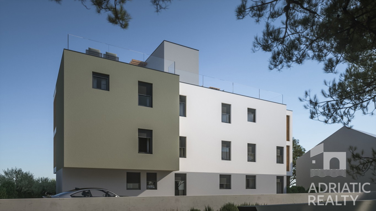 Vodice, nuova costruzione, appartamento con una camera da letto al piano terra a 600 m dalla spiaggia