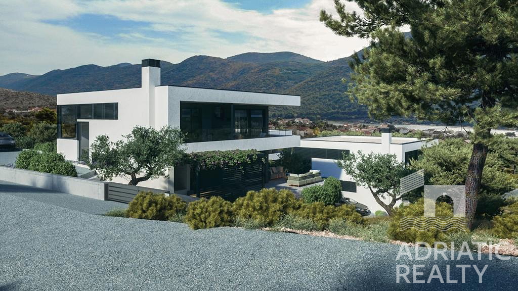 Grebaštica, tre terreni edificabili con permessi per la costruzione di ville con piscina, vista mare.