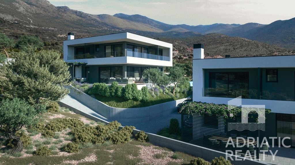 Grebaštica, tre terreni edificabili con permessi per la costruzione di ville con piscina, vista mare.