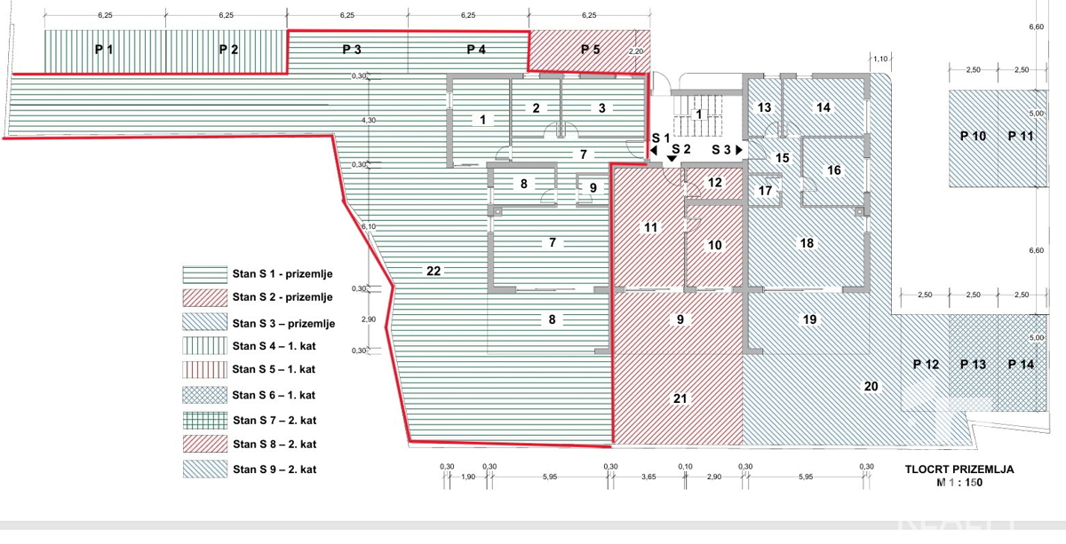 Srima, appartamento trilocale con ampio terrazzo e giardino di 196,80 m2
