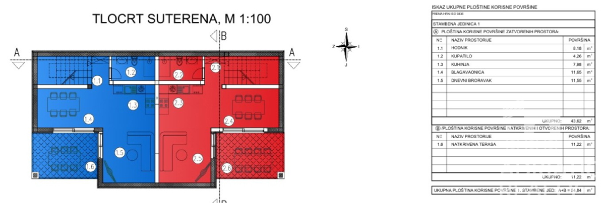 Vodice, casa bifamiliare con due appartamenti e piscina, splendida vista sul mare