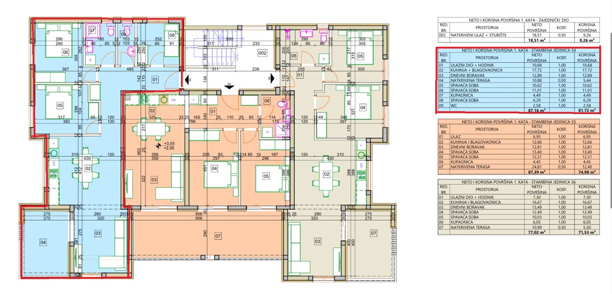 Vodice, appartamento bilocale con vista mare