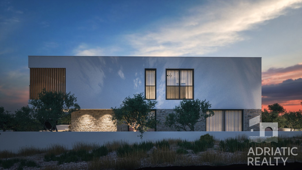 Žaborić, villa esclusiva con vista panoramica e piscina, a 150 m dalla spiaggia