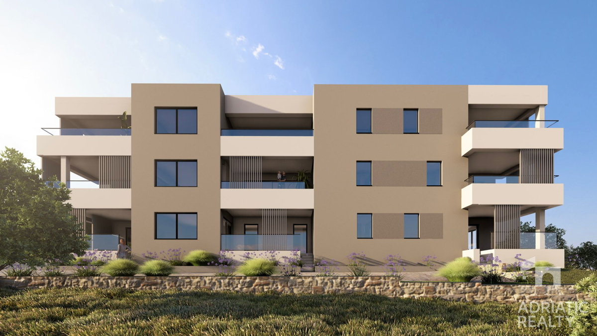 Vodice, spazioso appartamento trilocale (120,89 m2) con vista panoramica sul mare