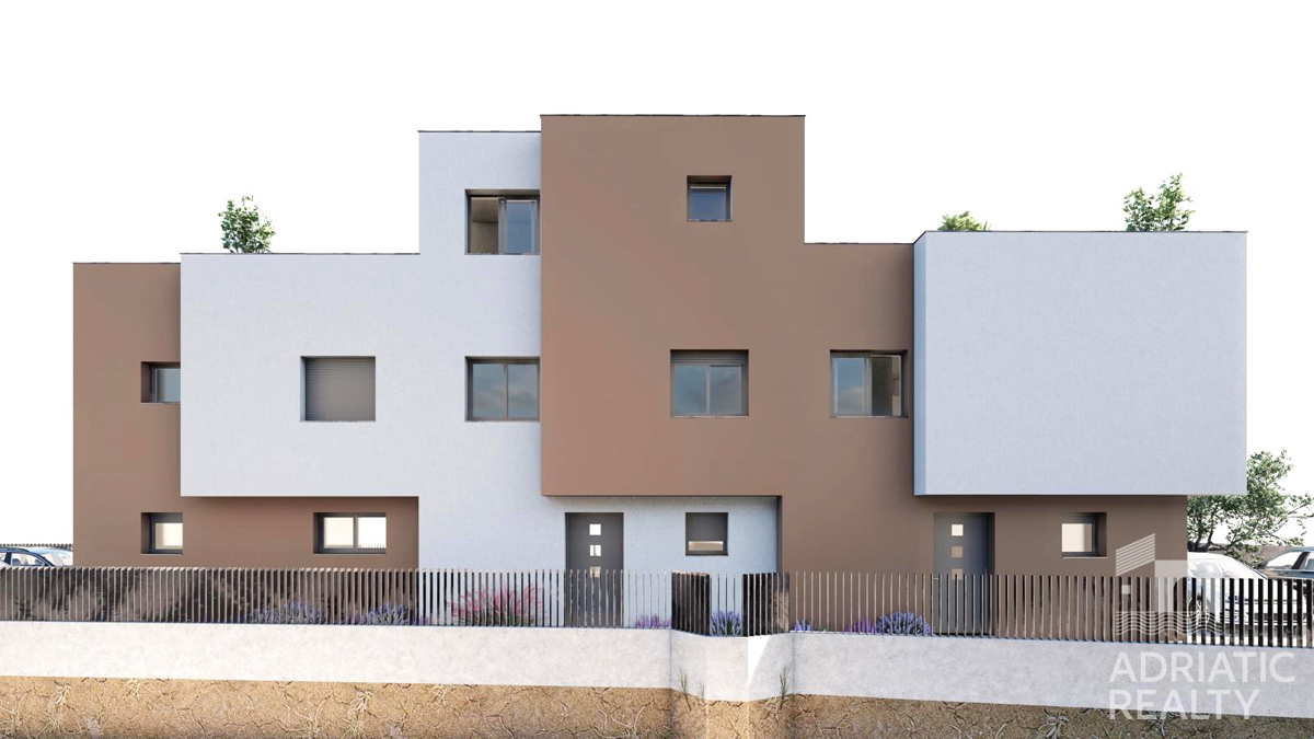 Vodice, casa moderna con ampia terrazza sul tetto in posizione privilegiata